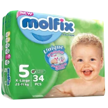 پوشک3بعدی 34عددی سایز 5 مولفیکس