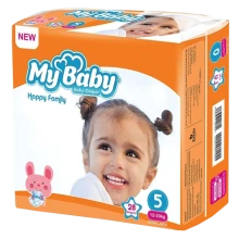 پوشک بچه نارنجی28عددی سایز5 مای بیبی