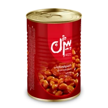 کنسرو لوبیا چیتی و سس گوجه فرنگی 380بیژن