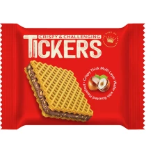 ویفرتیکرز کاکائویی با تکه های فندق22گ زر